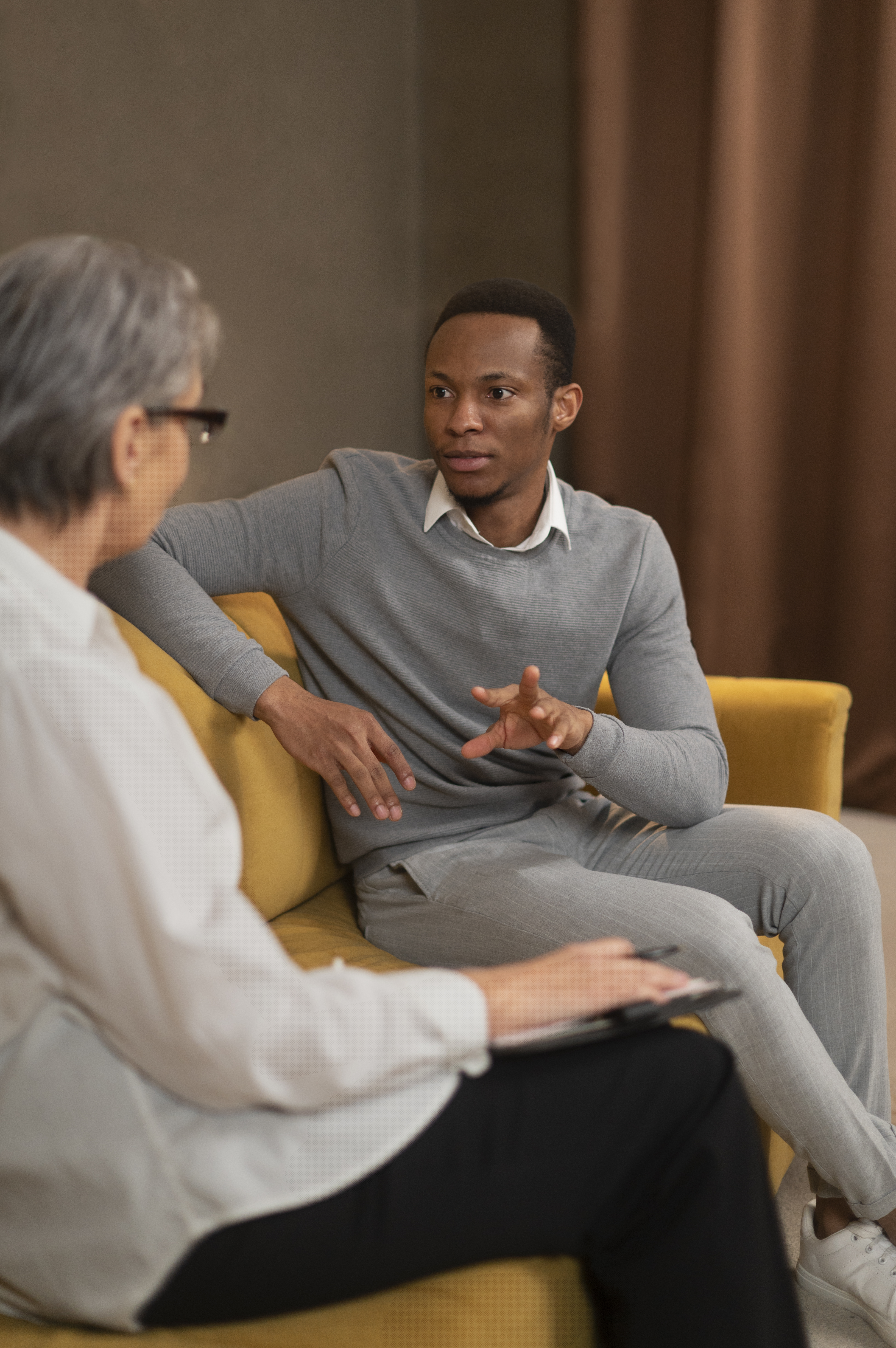 Young person undergoing psychological therapy
